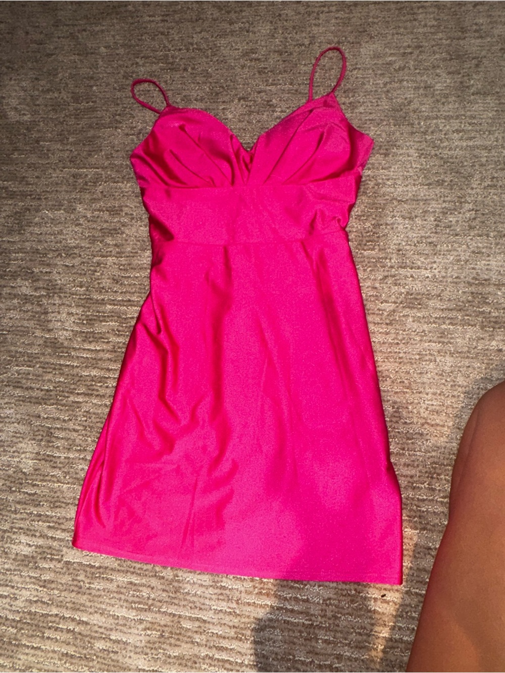 B Darlin Hot Pink Spaghetti-Strap Mini Dress